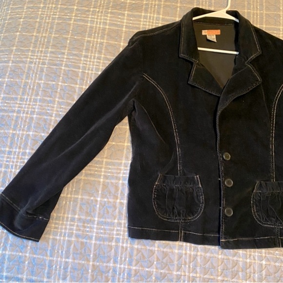 Tulle Black Corduroy Jacket/Coat. Plus size. Great condition. - Picture 2 of 11